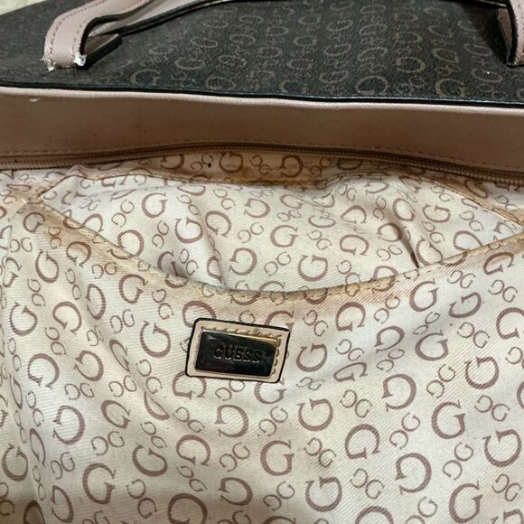 Y2K Vintage Signature Guess Tote Handbag Shoulder Bag Purse - Picture 9 of 13